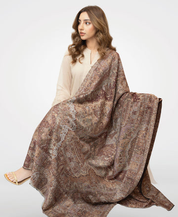 Antique silk kaani shawl